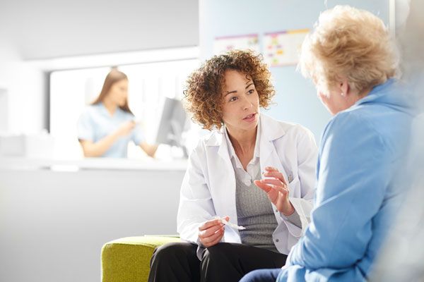 Older patient with physician